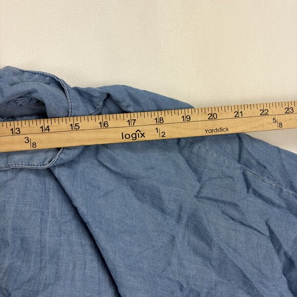 Torrid Chambray Button-Front Midi Shirt Dress Size 28 - Picture 10 of 11